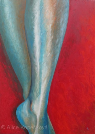 KŘÍŽEM, 2016, 70x50, OLEJ